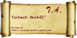 Tschech Anikó névjegykártya